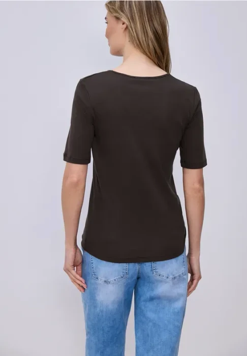 Street One Basic Palmira T-Shirt kurzarm espresso brown (Damen)