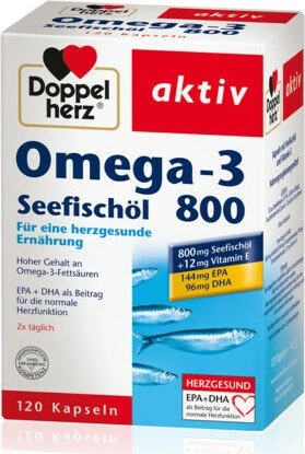 Doppelherz Omega-3 Seefischöl 800 Kapseln, 120 Stück