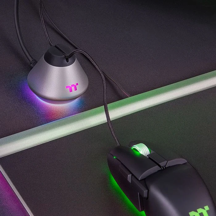 Thermaltake Argent MB1 RGB Mouse Bungee, Mauskabelhalterung, Space Grey, grau