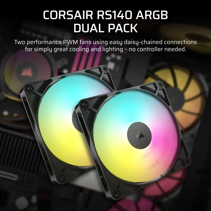 Corsair RS Series RS140 ARGB, schwarz, 140mm