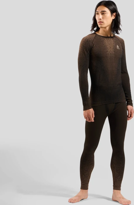 Odlo POW Blackcomb Baselayer Rundhals Funktionsshirt langarm fudge (Herren)