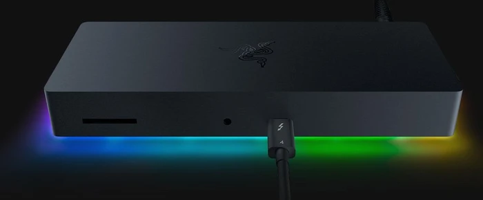 Razer Thunderbolt 4 Dock Chroma, schwarz, UK, Thunderbolt 4 [Buchse]