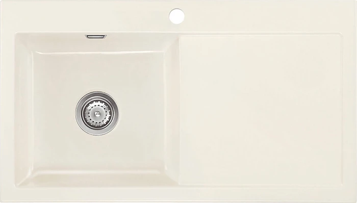 systemceram Mera 90 F Einbau Becken links magnolie
