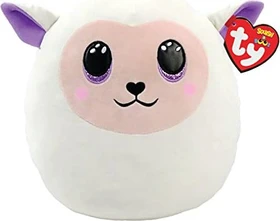 TY Squish A Boo Eule „Winks“ – 31 Cm, Kuscheliges Kissen, Rosa Mit Blauen Herzen
