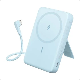 Anker Zolo Power Bank (10K, Magnetic, Built-In USB-C Cable) blau