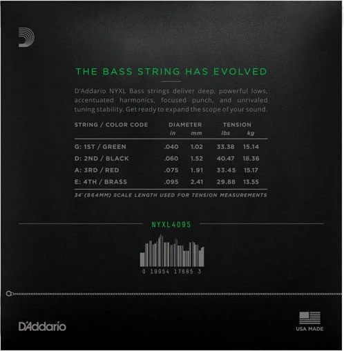D'Addario NYXL Bass Super Light, Long Scale