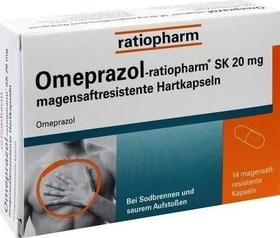 Omeprazol-ratiopharm SK 20mg magensaftresistente Hartkapseln, 14 Stück