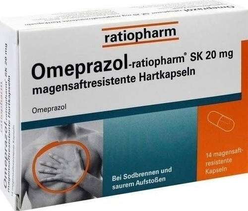 Omeprazol-ratiopharm SK 20mg magensaftresistente Hartkapseln, 14 Stück