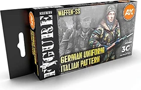 AK-Interactive 3rd Gen Acrylic Colors Figure Series German Uniform Italian Pattern Farbset, 6-tlg.