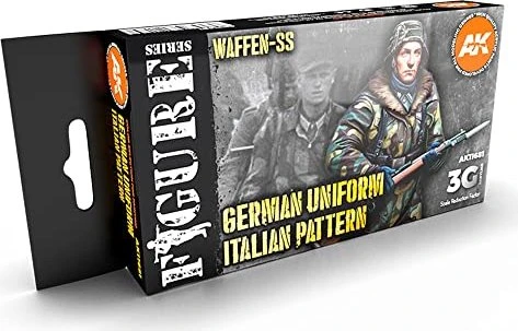AK-Interactive 3rd Gen Acrylic Colors Figure Series German Uniform Italian Pattern Farbset, 6-tlg.