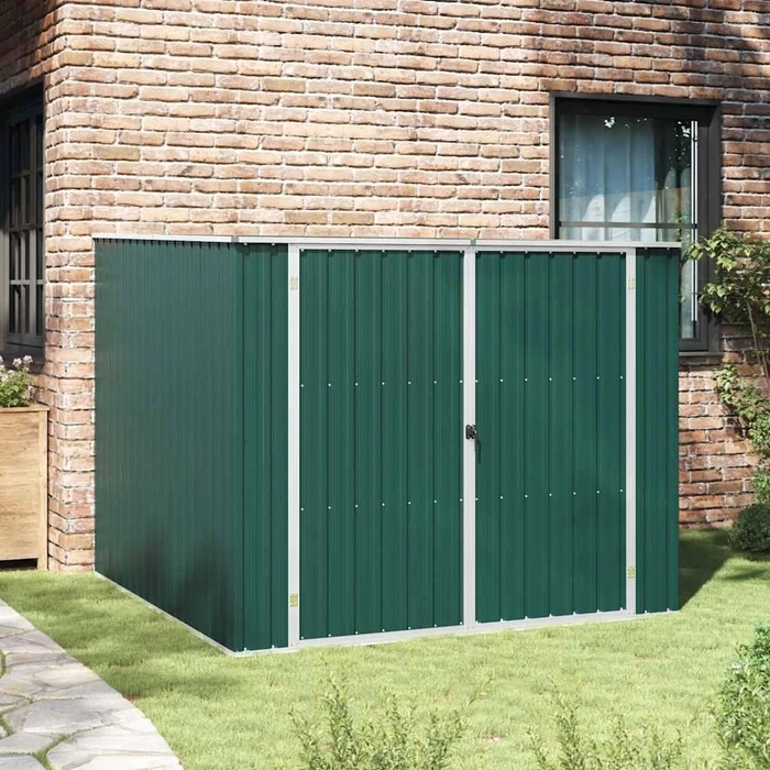 vidaXL Metall Gerätehaus 195x198cm grün