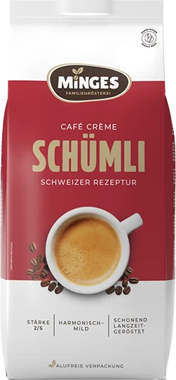 Minges Café Crème Schümli 2 Kaffeebohnen, 1.00kg