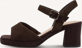 Tamaris Ledersandalette Wide Fit mocca suede (Damen)
