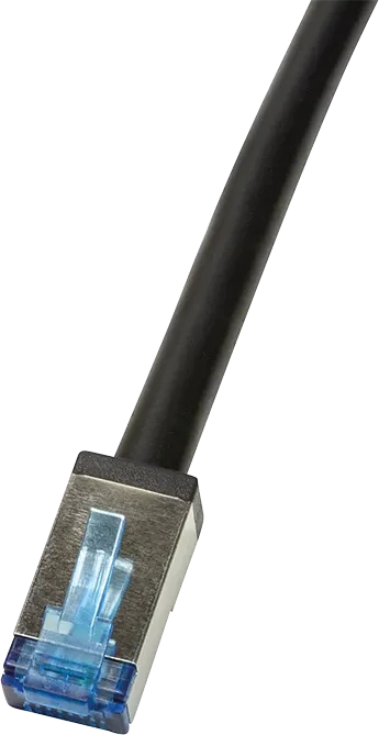 LogiLink Outdoor Patchkabel, Cat6a, S/FTP, RJ-45/RJ-45, 20m, schwarz