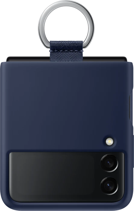 Samsung Silicone Cover with Ring für Galaxy Z Flip 3 5G navy
