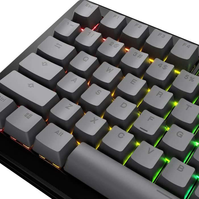 Glorious GPBT Basics Keycaps, Kunststoff (PBT), Armor Grey, grau, 130 Tasten, ANSI-US