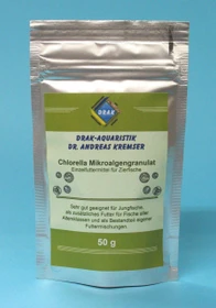 DRAK-Aquaristik Chlorella-Mikroalgen-Granulat, Standbodenbeutel, 50g