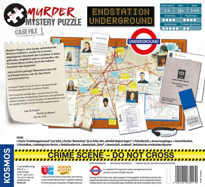 Kosmos Murder Mystery Puzzle - Endstation Underground