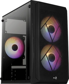 AeroCool CS-107, Lüfter LED RGB, Acrylfenster (ACCS-PC14032.11 / CS-107-A-BK-v2)