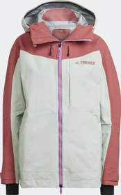 adidas Terrex 3-Layer Post-Consumer Snow Skijacke wonder red/linen green (Damen)