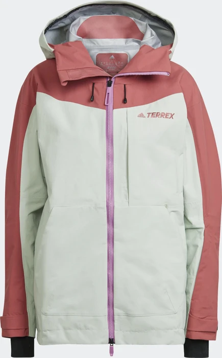 adidas Terrex 3-Layer Post-Consumer Snow Skijacke wonder red/linen green (Damen)