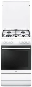 Amica SHEG 11557 W Elektroherd mit Gas-Kochfeld
