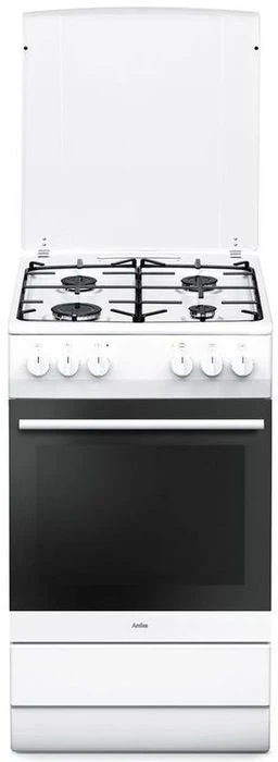 Amica SHEG 11557 W Elektroherd mit Gas-Kochfeld