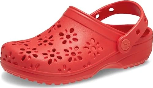 Crocs Classic Floral Cut-Out cherry red (Junior)