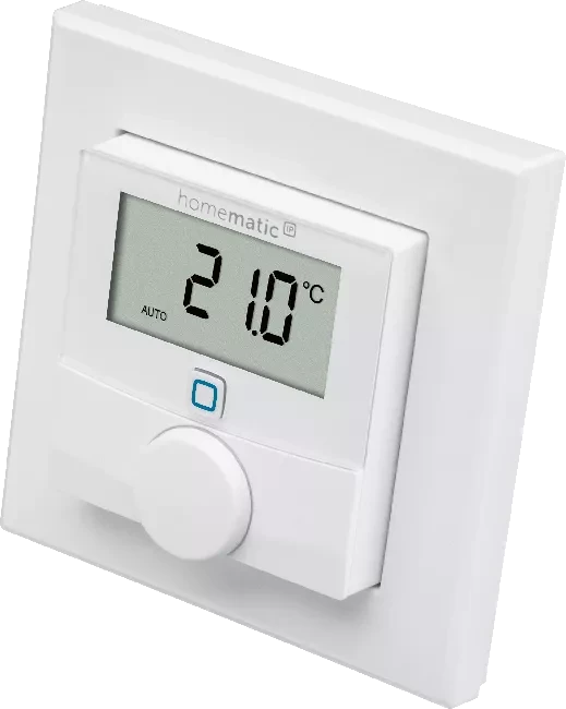 eQ-3 Homematic IP Wandthermostat mit Luftfeuchtigkeitssensor weiß, Funk-Wandthermostat