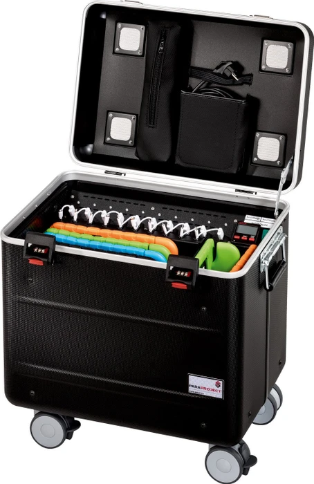 Parat Paraproject Case i10 KidsCover Lade-/Synchronisierungs-/Aufbewahrungs-Wagen schwarz, 10 iPads bis 9.7", Lightning, EU-Version