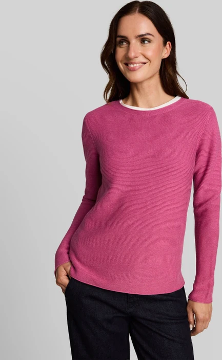Tom Tailor Rundhalsausschnitt Strickpullover rosa (Damen)