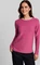 Tom Tailor Rundhalsausschnitt Strickpullover rosa (Damen) Vorschaubild