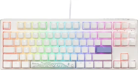 Ducky One 3 TKL PBT, LEDs RGB, Pure White, MX RGB BLUE, USB, US