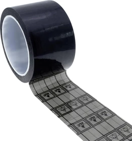 Quadrios ESD-Klebeband transparent/schwarz, 12mm/33m, 1 Stück