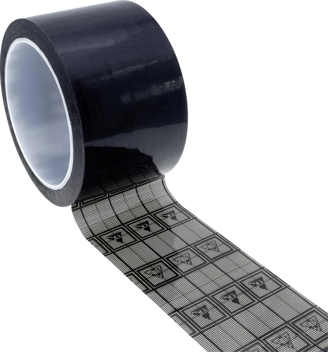 Quadrios ESD-Klebeband transparent/schwarz, 12mm/33m, 1 Stück