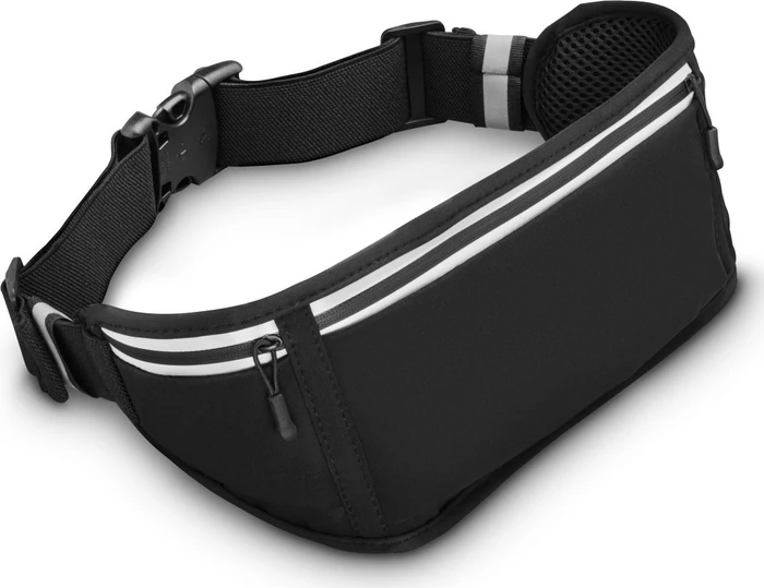 Hama Bauchtasche für Handys Laufgürtel zum Joggen reflektierend schwarz