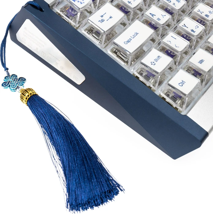 Ducky Year of the Dragon 2024, 65% Layout, weiß/blau, hot-swap, MX2A RGB PURPLE, USB, ND