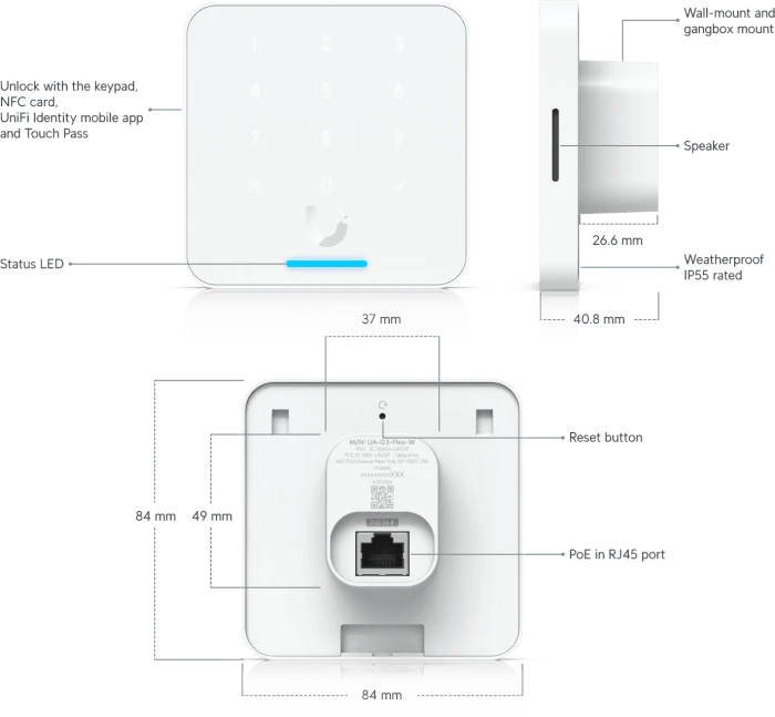 Ubiquiti Reader Flex weiß, RFID-Reader