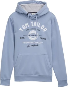 Tom Tailor Logo-Print Hoodie dove blue (Herren)