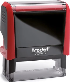trodat printy 4913 4.0 Textstempel mit individueller Textplatte, 58x22mm, schwarz/rot