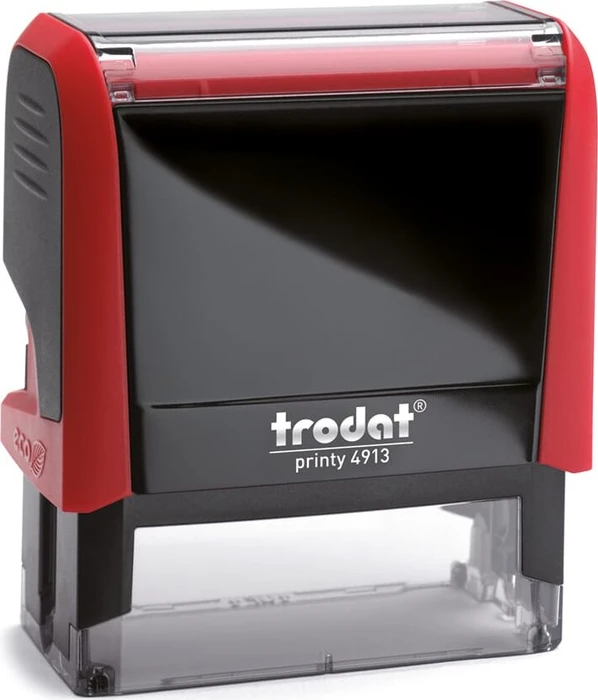 trodat printy 4913 4.0 Textstempel mit individueller Textplatte, 58x22mm, schwarz/rot