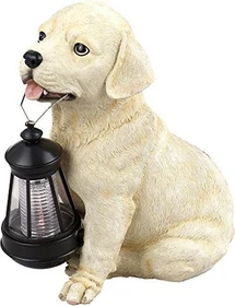 Globo Solar Figur Hund weiß LED