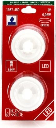 Konstsmide Echtwachskerze 4cm violett LED warmweiß, 2 Stück