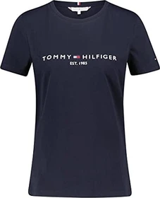 Tommy Hilfiger Logo T-Shirt kurzarm navy blue (Damen)