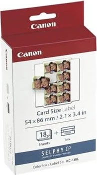 Canon KC-18IL Sticker Fotopapier weiß, 54x86mm, 18 Blatt