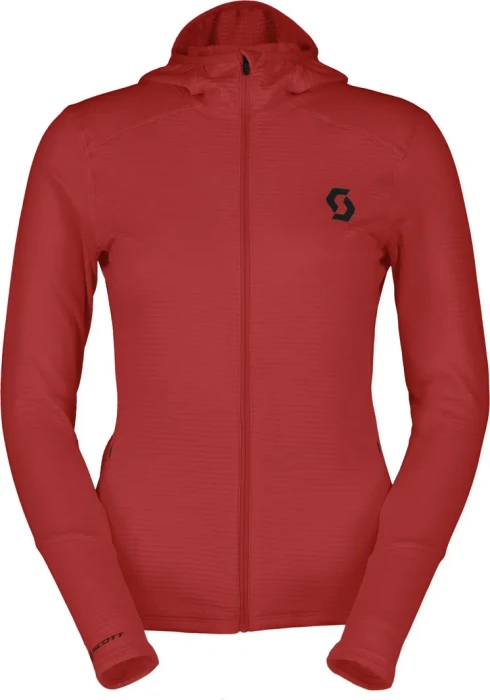 Scott Defined Light Zip Hoodie power red (Damen)