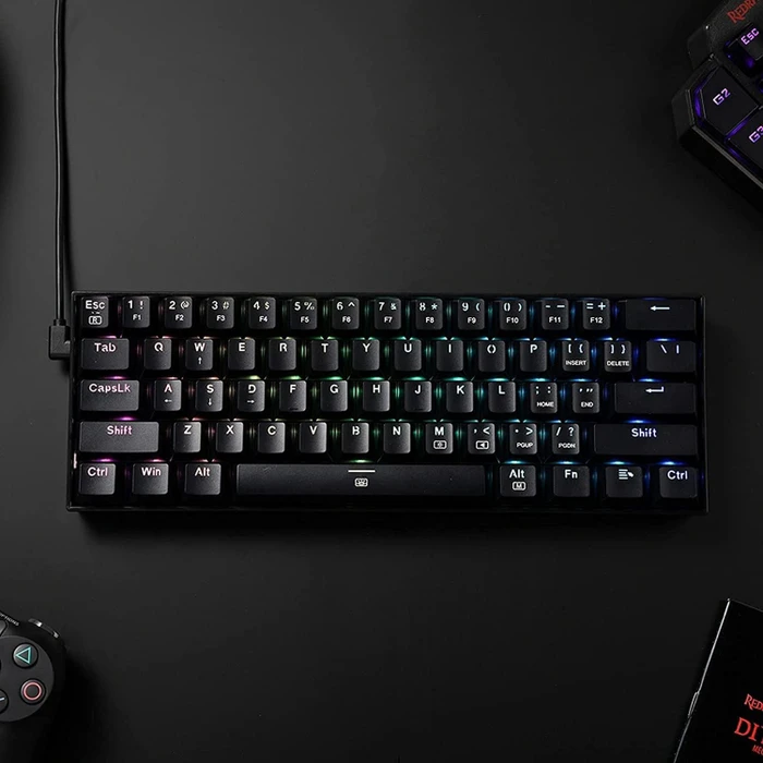 Redragon K630 Dragonborn, schwarz, LEDs RGB, hot-swap, Redragon BLUE, USB, US