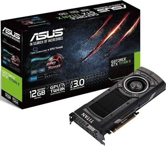 ASUS GeForce GTX Titan X, GTXTITANX-12GD5, 12GB GDDR5, DVI, HDMI, 3x DP