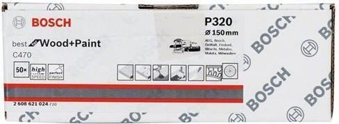 Bosch Professional C470 Best for Wood and Paint Schleifblatt K320, 150mm, 50 Stück