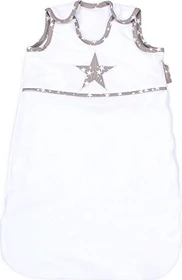 Babybay Babyschlafsack Sterne weiß/taupe